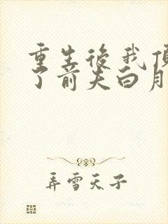 重生后 我顶替了前夫白月光