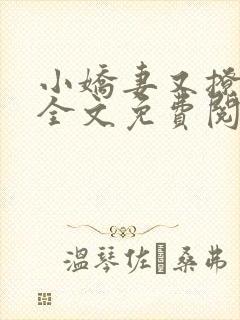 小娇妻又撩又甜全文免费阅读