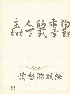 主人的乖狗小说txt下载章节列表