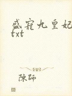 盛宠九皇妃小说txt