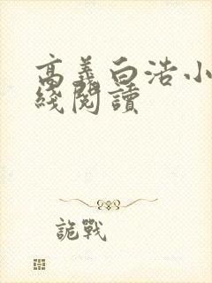 高义白浩小说在线阅读