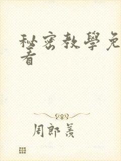 秘密教学免费观看封面