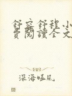 舒容舒程小说免费阅读全文最新章节更新时间封面