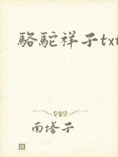 骆驼祥子txt