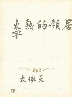 火热的领居中文字封面