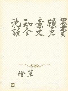 沈知意顾墨臣小说全文免费阅读