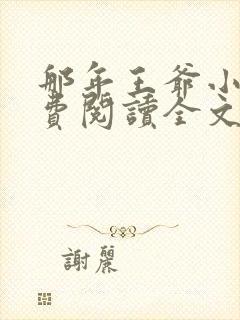 那年王爷小说免费阅读全文