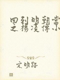 回到明朝当王爷之杨凌传小说封面
