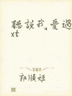 听说我爱过你txt