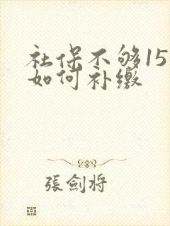 社保不够15年如何补缴