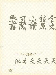 乐可小说金银花露阅读原文封面