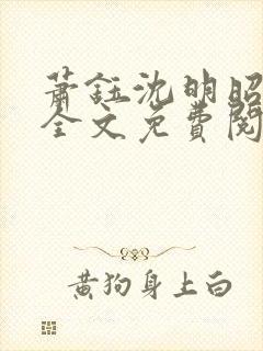 萧钰沈明昭小说全文免费阅读