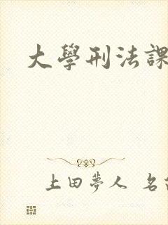大学刑法课