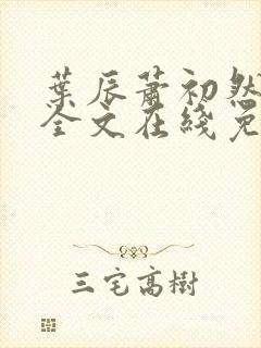 叶辰萧初然小说全文在线免费阅读封面