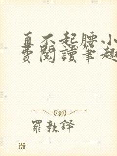 直不起腰小说免费阅读笔趣阁无弹窗