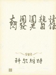 大团圆亲情会闪闪发光目录