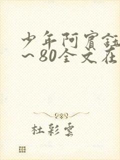 少年阿宾钰慧1～80全文在线阅读