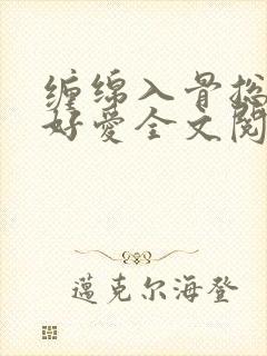 缠绵入骨总裁好好爱全文阅读免费