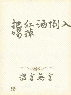 把红酒倒入b里喝掉