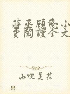 蒋丞顾飞小说免费阅读全文无删减