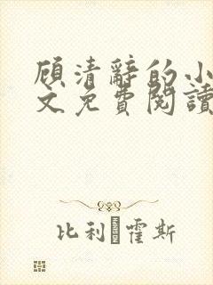 顾清辞的小说全文免费阅读