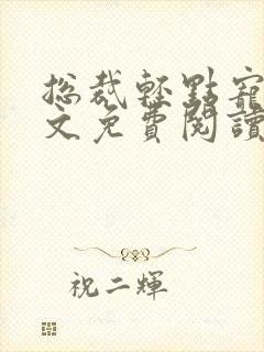 总裁轻点宠我全文免费阅读
