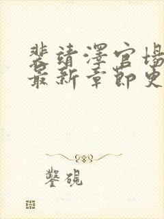 裴靖泽官场小说最新章节更新时间