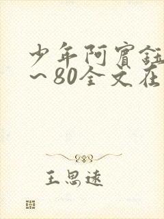 少年阿宾钰慧1～80全文在线阅读