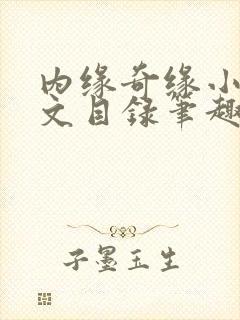 内缘奇缘小说全文目录笔趣阁