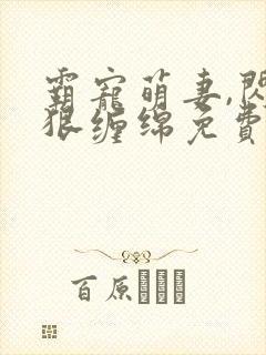 霸宠萌妻,闪婚狠缠绵免费阅读