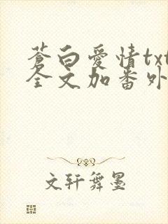 苍白爱情txt全文加番外