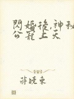 闪婚后,神秘老公宠上天封面