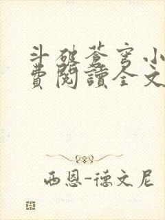 斗破苍穹小说免费阅读全文无弹窗封面