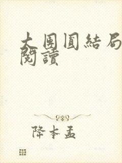 大团圆结局全文阅读封面