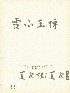 霍小玉传封面