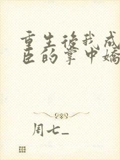 重生后我成了权臣的掌中娇完本
