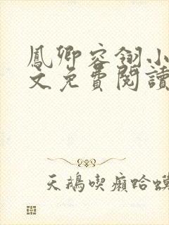 凤卿容翎小说全文免费阅读无弹窗