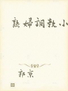 熟妇调教小说