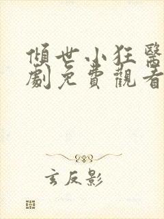 倾世小狂医电视剧免费观看完整版封面