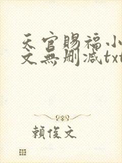 天官赐福小说全文无删减txt