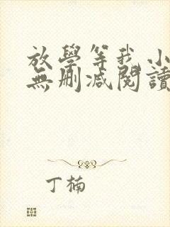 放学等我小说全无删减阅读完整版封面