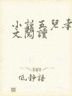小说五儿孝母全文阅读封面