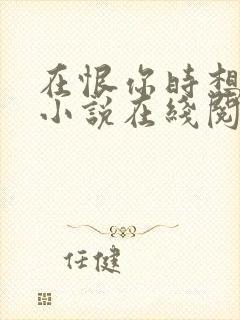 在恨你时想起爱小说在线阅读封面
