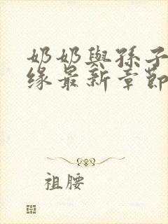奶奶与孙子一段缘最新章节免费阅读