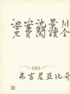 池安沈景川小说免费阅读全文最新章