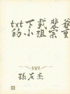 txt下载裴爷的小祖宗重生了封面