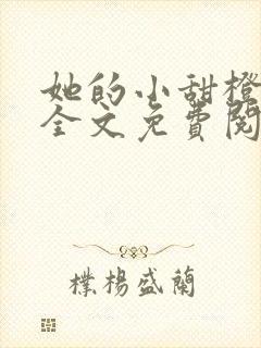 她的小甜橙陈缈全文免费阅读小说