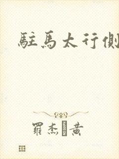 驻马太行侧封面