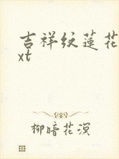 吉祥纹莲花楼txt