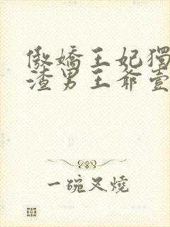 傲娇王妃独自美渣男王爷壹边去免费全文封面